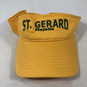 ST GERARD MAJELLA VISOR HAT CAP YOUTH ONE SIZE FITS MOST YELLOW STRAP BACK OSFM